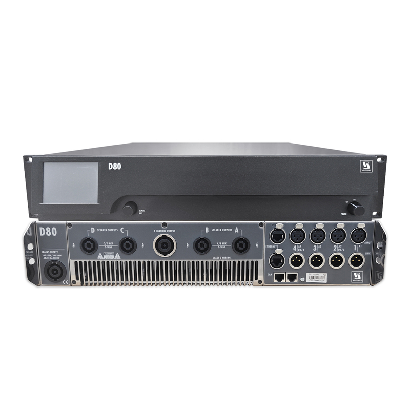 D80 16000W高功率DSP DSP 4通道功率放大器，用于线路阵列扬声器