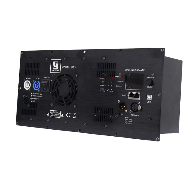 DT3 3通道FIR DSP DANTE音频板放大器模块用于线路阵列系统
