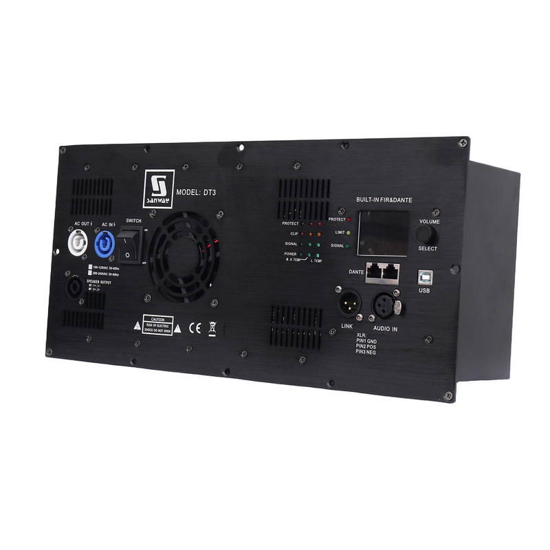 DT3 3通道FIR DSP DANTE音频板放大器模块用于线路阵列系统