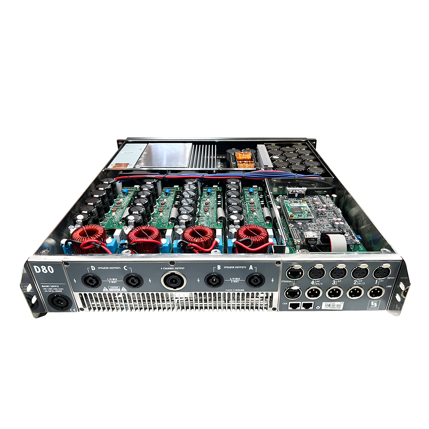 D80 16000W高功率DSP DSP 4通道功率放大器，用于线路阵列扬声器